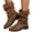 Brown, variant on YOUYEDIAN Boots for Women Versatile Mid Top Loose Fashion Low Heel Comfy Boots Casual Walking Outdoor Non Slip Round Toe Shoes