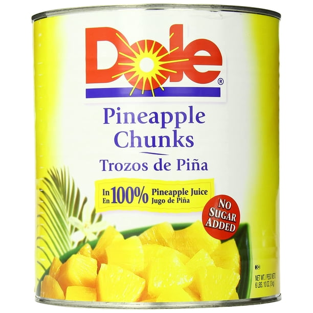 Dole Pineapple Chunks in Juice, 106 Ounce Cans (Pack of 6