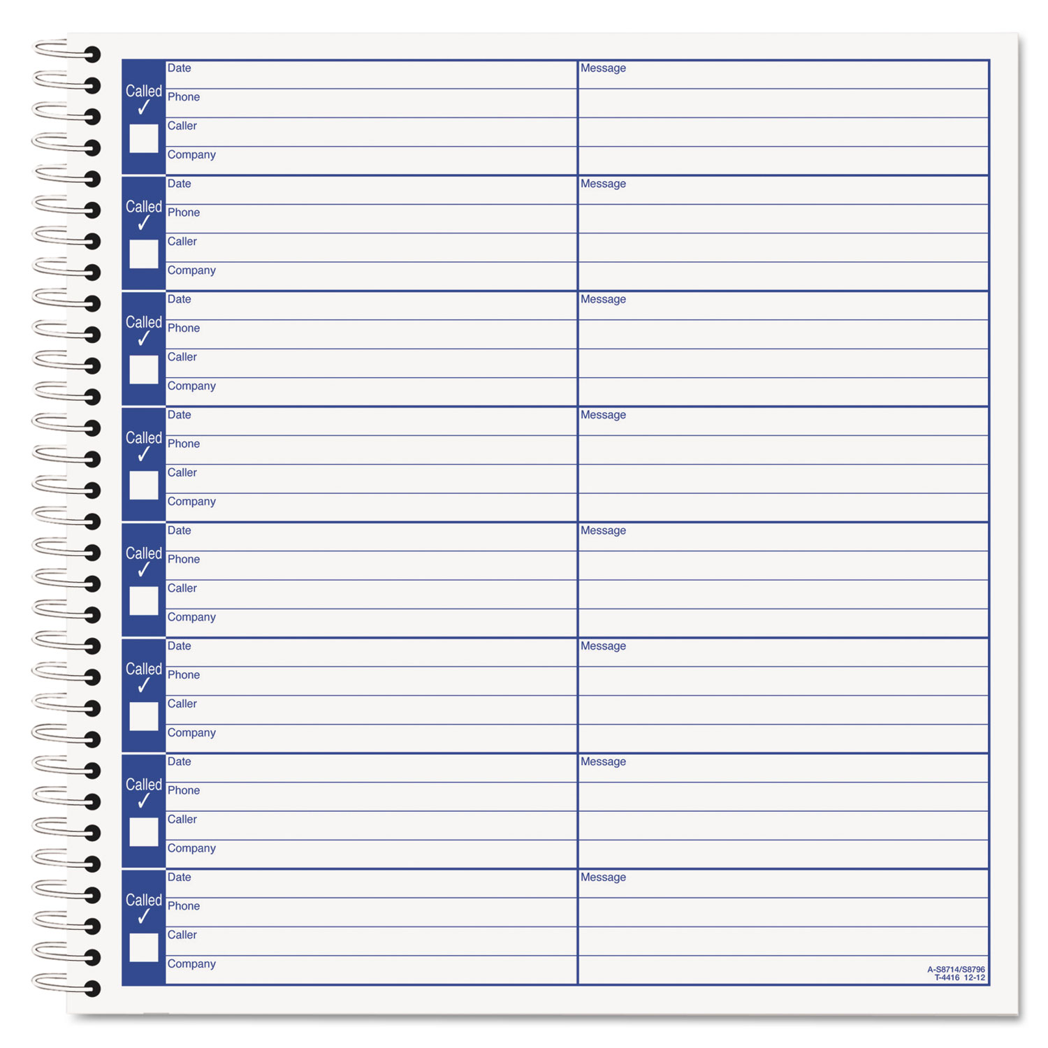 TOPS Products Voice Message Log Books, 8 1/2" x 8 1/4", 800-Message Book - image 3 of 3
