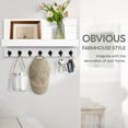 thumbnail image 5 of Key Holder for Wall, Dinosam Mail Organizer Wall Mount with 7 Sturdy Key Hooks and Mail Holder Shelf, Key Organizer Key Rack Entryway Wall Decor, White, 5 of 7