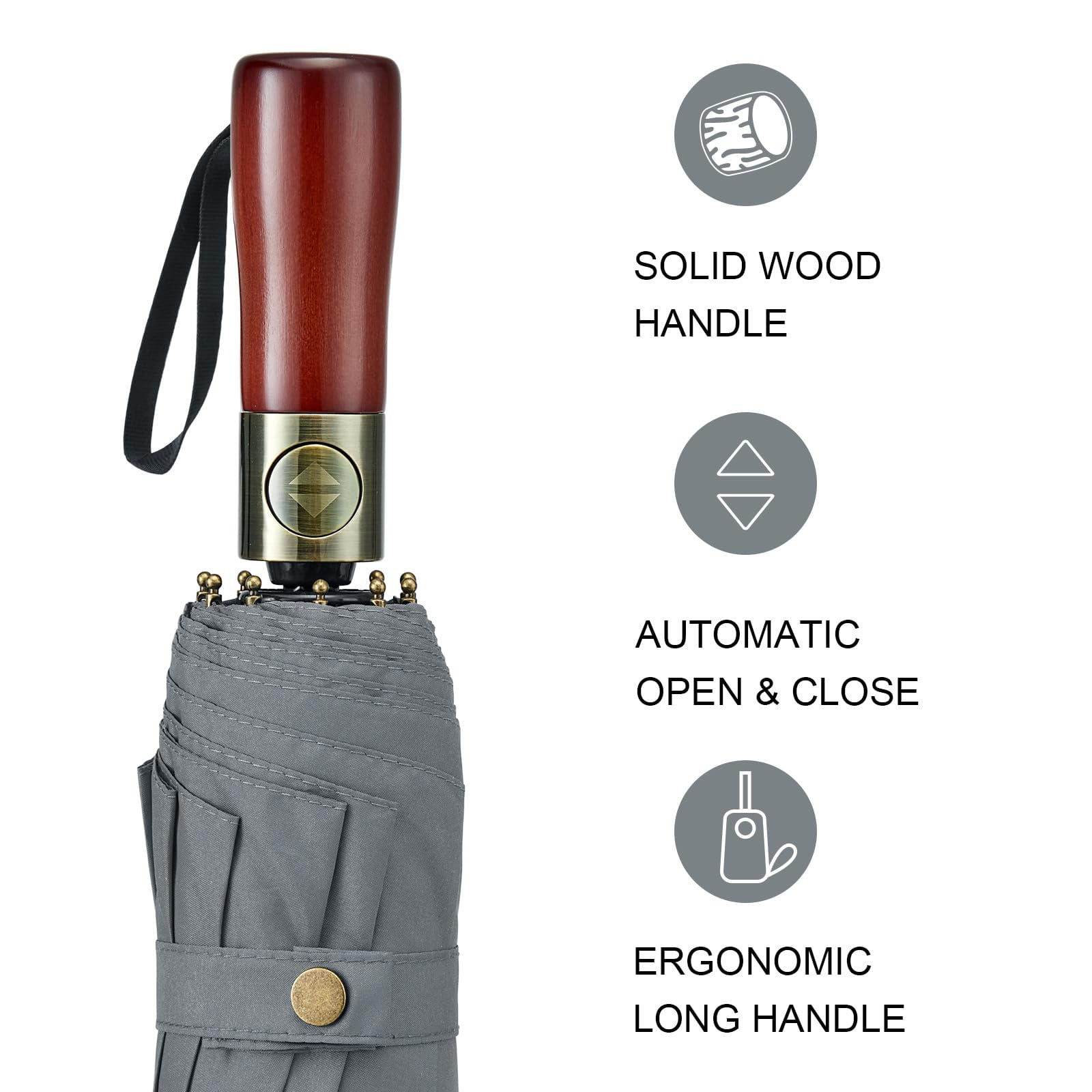 G4Free 54" Large Compact Windproof Golf Umbrella | Auto Open/Close Folding Travel | Reinforced 10-Frame Vented Double Canopy for Men & Women