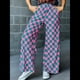 thumbnail image 4 of Pantalones Casuales A Cuadros para Mujer, Cintura Elástica, Cómodos, Holgados, de Pierna y con Bolsillos Cuadros Rosa y Verde XXL, 4 of 7