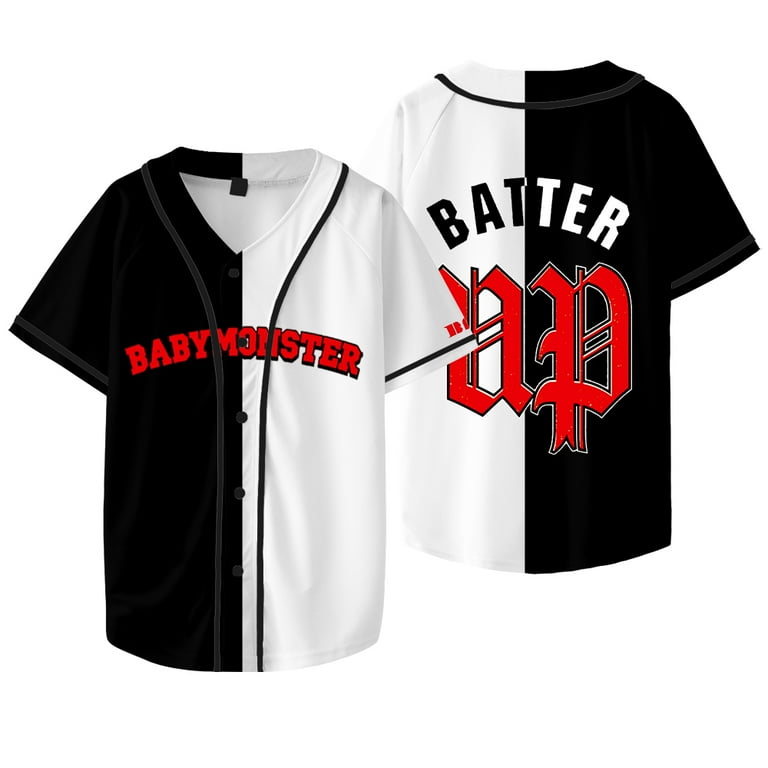 BABYMONSTER BATTER UP ベースボールシャツ 黒　Lサイズ BABYMONSTER BATTER UP ベースボールシャツ 黒 Lサイズ