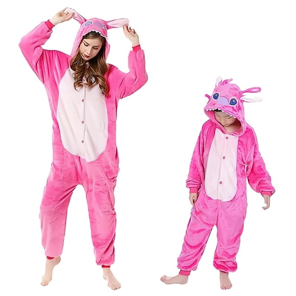 AUHIFVAX Cute Rabbit loungewear one-piece pyjamas Jumpsuit Pajamas Hooded Sleepwear Winter Home Wear