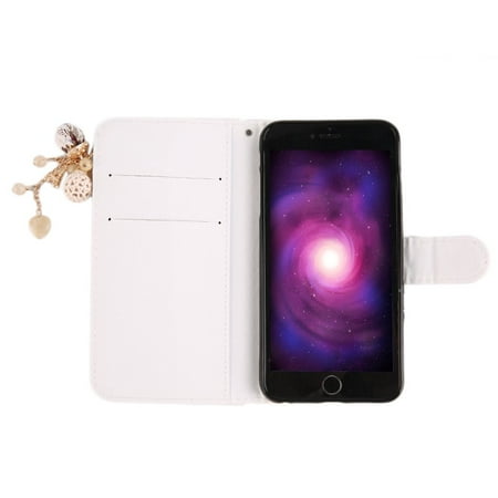 Opal Cased Globe Pendant - PU Leather Pendant Case Card Holder Wallet Cover For iPhone 6S Plus 5.5''