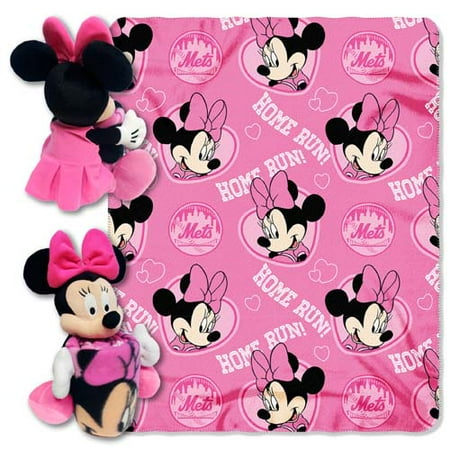 New York Mets Minnie Mouse Pillow / Throw Combo