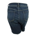 thumbnail image 2 of INC DENIM Womens Blue Stretch Pocketed Zippered No Gap Waistband Distress Bermuda Shorts 0\25, 2 of 3