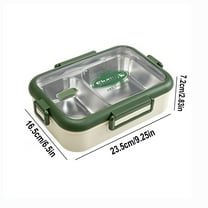 Lunch Box Transparent Stainless Steel Bento Box With Compartments For Office Workers And Teens Water-filled And Heated Light Meal Boxes Food Containers for College,Dorm,Office & Travel