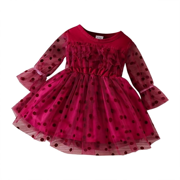 FDDMis Newborn Knotted Gown Burgundy Dress Long Red Dress Girls Red Christmas Dress Size 18/20 Clothes Infant Winter Clothes Clothes 12-18 Month Girl, Red 2-3 Years