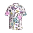 thumbnail image 2 of Bixox Men's Hawaiian Shirts Men's Summer with Flamingo Print Short-Sleeve Shirt-XX-Large, 2 of 8