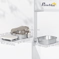thumbnail image 3 of PawHut Stainless Steel Cat Litter Box, Litter Pan Tray with Lid Scoop, Step, 3 of 10