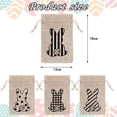 thumbnail image 3 of HaCpiu Easter Bunny Burlap Bags, Reusable Easter Rabbit Drawstring Pouch, Ideal for Easter Egg Hunt, Candy Storage, Spring Party Supplies & Festive Decor, 3 of 13