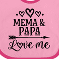 thumbnail image 4 of Inktastic Mema and Papa Love Me Girls Baby Bib, 4 of 4