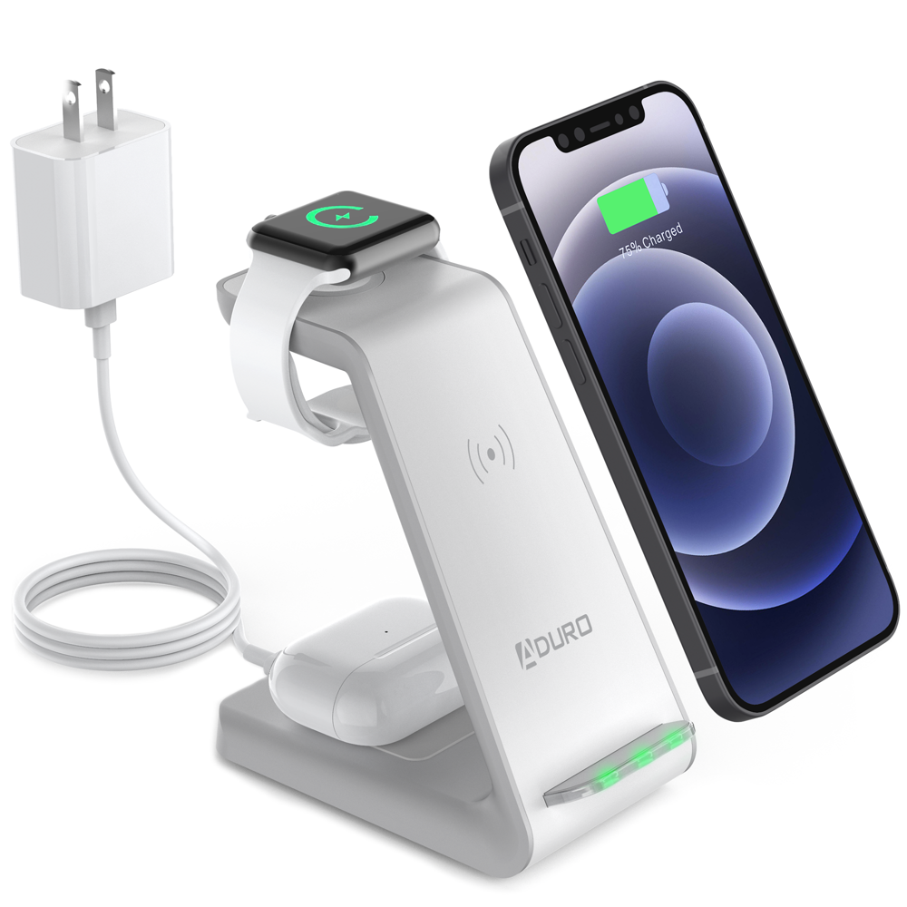 Aduro PowerUp Trinity Pro 3 in 1 Wireless Charging Station for Apple