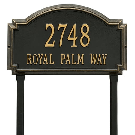 Personalized Whitehall Products Williamsburg Two Line Lawn Plaque in (Best Party Line Numbers)