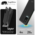 thumbnail image 2 of TUDIA MergeGrip Blu Bold N2 Case Dual layer Raised Edge Non-Slip Tough Heavy Duty - Matte Black, 2 of 6