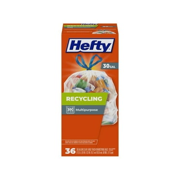 Hefty 00E88662 Recycling Trash Bags, Plastic, Each
