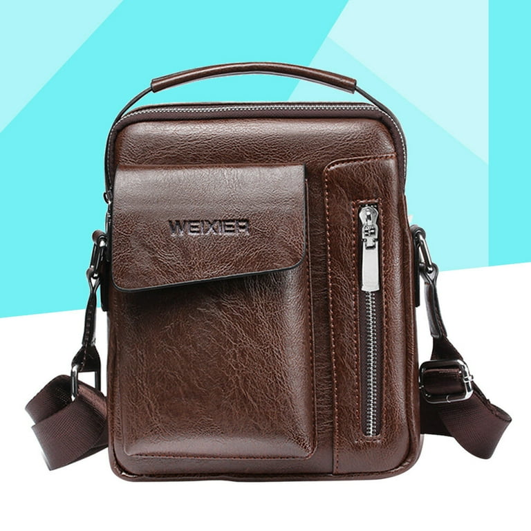 Brand Design Shoulder Bag Men Crossbody Bag Fashion Business PU