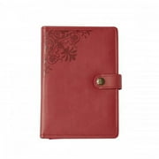 Leatherette Journal with Magnetic Closure, Red, 256 Pages