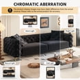 thumbnail image 5 of 97.7" 3-in-1 Convertible Sleeper Sofa, 28.4" Deep Seat Pull Out Sofa Bed, Button Tufted Modern Sofa, 4-Seater Couch with Movable Ottoman for Apartment, Office, Bedroom (Black), 5 of 11