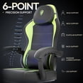 thumbnail image 6 of Dowinx Gaming Chair with Pocket Spring Cushion for Adults, Ergonomic Computer Chair with Footrest and Massage Lumbar Support for Office, Gaming, 300LBS, Black and Green, 6 of 10
