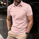 thumbnail image 1 of pstuiky Camisas de vestir de manga corta para hombre, Camiseta informal de manga corta con cuello vuelto y botones para hombre camisas casuales para hombre s, 1 of 6