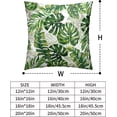 thumbnail image 3 of Summer Green Leaves Throw Pillow Cover 18x18 Tropical Palm Leaf Pillow Covers Summer Farmhouse Decorative Pillow Covers for Couch Outdoor Living Room Patio Set of 2, 3 of 6