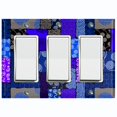 thumbnail image 1 of Metal Light Switch Plate Cover Safari African Tribal Art Pattern Purple Blue SFR010, 1 of 13