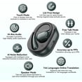 thumbnail image 2 of Auriculares con traducción de idiomas mediante IA en tiempo real, 144 idiomas y acentos, Bluetooth 5.4 con compatibilidad con aplicaciones, música y llamadas, 2 of 6