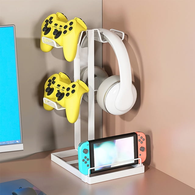 Estante de almacenamiento para ordenador, soporte para mando de videojuegos de 3 niveles para Xbox One, PS4, regalos para jugadores