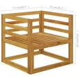 thumbnail image 2 of vidaXL Patio Chair with Cream Cushions Solid Acacia Wood, 2 of 6