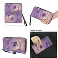 thumbnail image 4 of LedBack Butterfly Moon Print Handbag and Purse Set Zipper Shoulder Purses Leather Top Handle Handbags with Wallet for Women Shopping, 4 of 4