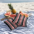 thumbnail image 3 of 2 Pack Outdoor Waterproof Throw Pillow Covers,Abstract Modern Lines Decorative Square Pillow Case Patio Pillowcases for Chair Couch Sofa 16x16in, 3 of 9