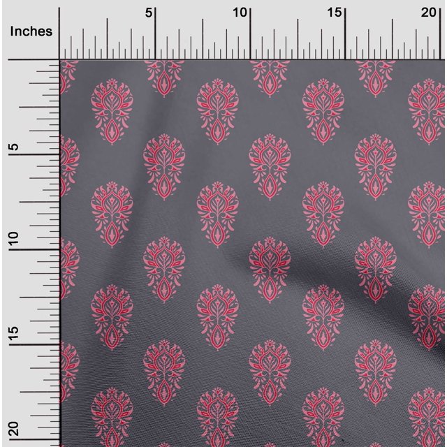oneOone Cotton Flex Fabric Floral Block Print Sewing Fabric BTY 40 Inch Wide