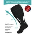 thumbnail image 4 of 4 Pairs Medical Sport Plus Size Compression Socks - 20-30mmhg Graduated Knee-High Support for Men & Women, Ideal for Soccer, Running, and Nurses, 4 of 7