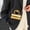 Gold, variant on Cylinder Handbag Glossy Top-Handle Mini Crossbody Bag with Chain Strap, Elegant Evening Purse for Parties, Weddings, and Special Occasions