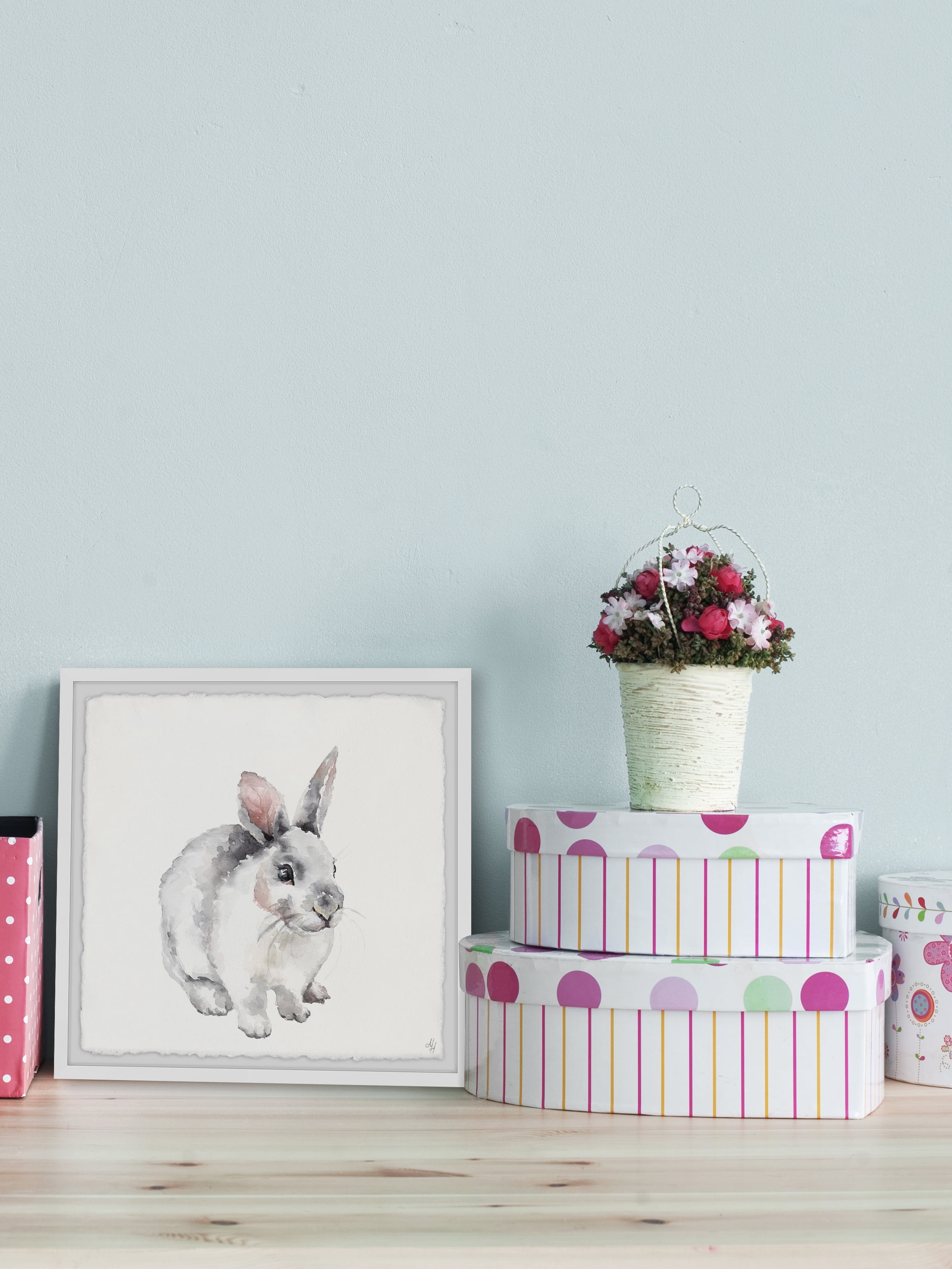 Marmont Hill Fluffy Little Bunny Framed Wall Art