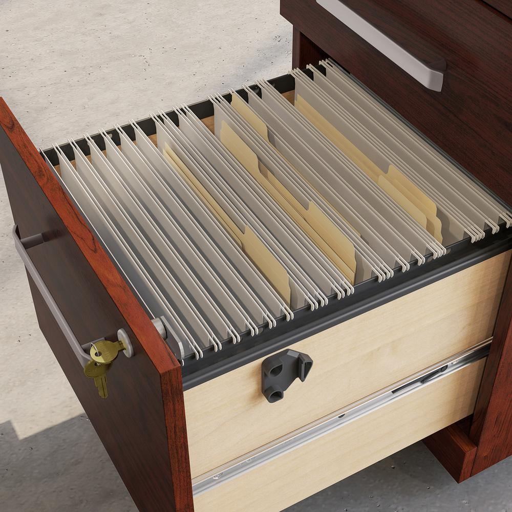 Sauder Affirm Engineered Wood 3-Drawer Mobile Filing Cabinet in Classic Cherry