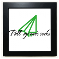 thumbnail image 1 of Encouraging Socks Pull Art Deco Fashion Black Square Frame Picture Wall Tabletop, 1 of 3