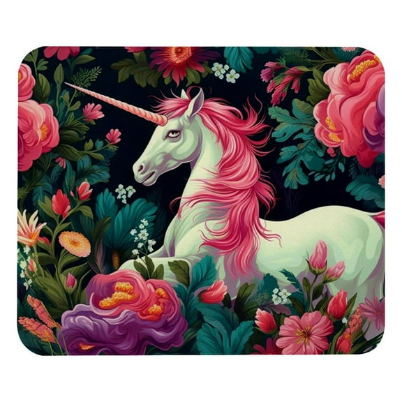 Unicorn Mouse Pad , Soft Cute Computer Mouse Mat with Rubber Base, Easy to Slide, Personalized Design, Portable