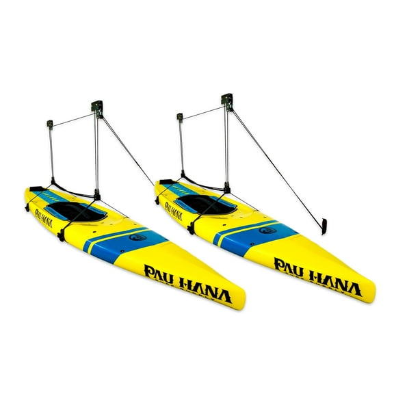 StoreYourBoard 2 Pack Paddle board Ceiling Storage Hoist, Overhead Rack, Adjustable Hanger, Holds 60 lbs