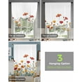 thumbnail image 4 of Spring Floral Tie Up Curtains for Window, Watercolor Elegant Botanical Summer Thermal Insulted Balloon Shade Adjustable Rod Pocket Curtains Valance Panels for Kitchen Bathroom Café 46 x 63, 4 of 7