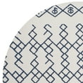 thumbnail image 5 of SAFAVIEH Cedar Brook Jamison Geometric Cotton Area Rug, Ivory/Navy, 6' x 6' Round, 5 of 6