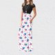 thumbnail image 5 of ICHUANYI Clearance Womens Fashion Summer Independence Day Printing Pocket Vacation Long Dress(White, S) ICHUANYI WER2023081108956, 5 of 7