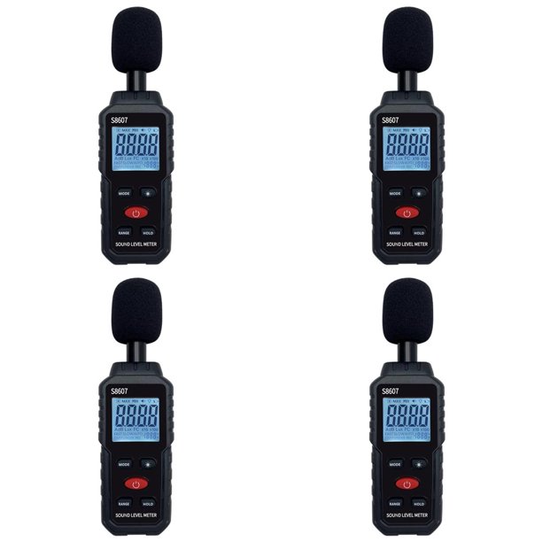 4X Medidor de de Sonido Digital Medición de Ruido 30-130DB Detector de Decibelios DB Probador de Audio Herramienta de Diagnóstico Metro