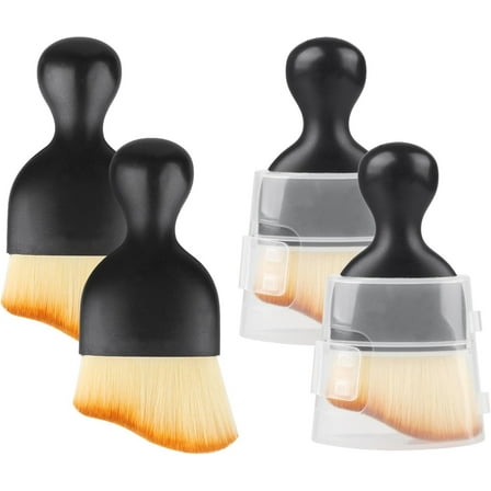 GoXteam 4pcs Car Interior Dust Sweeping Soft Brush, Automotive Interior Dusting Brush, Car Detailing Interior Cleaning Brush Ideal for Interior, Exterior, Dashboard, Air Vents, Soft Bristles