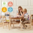thumbnail image 6 of ECR4Kids Hideaway Storage Table and Chairs, Kids Furniture, Dark Walnut/Antique White, 3-Piece, 6 of 9