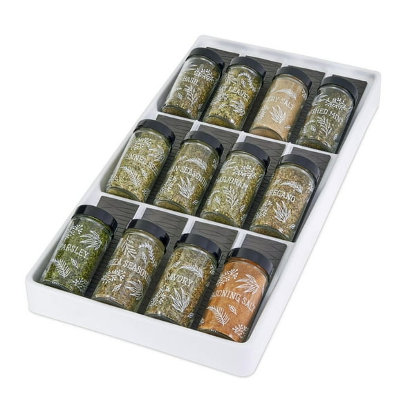 Copco Drawer Rack with 12 Prefilled Spice Jars, Drawer Rack with 12 Prefilled Spice Jars