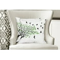 thumbnail image 4 of Ambesonne Silhouette Throw Pillow Cover 2 Pack, Flying Spring Peace Art, 20", White Black Green, 4 of 6
