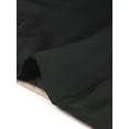 thumbnail image 5 of Blusa Allegra K Tops De Color De Contraste Frontal Plisado Cuello Dividido Mujer Negro XL, 5 of 5